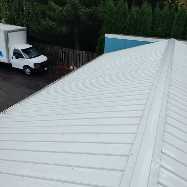 a clean metal roof